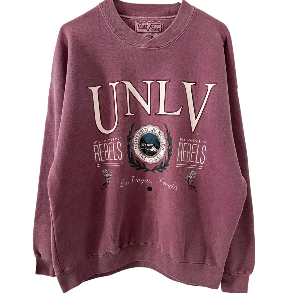 Vintage Galt Sand UNLV Sweatshirt University Las Vegas Large Faded